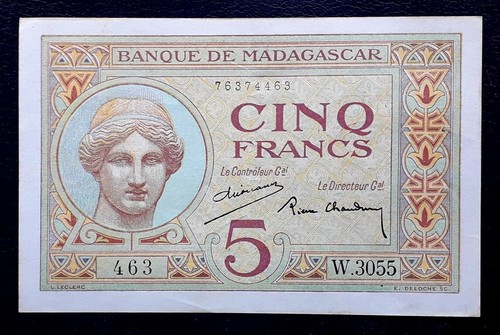 Madagascar francs 1926 - 5,
