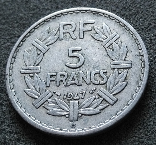 Monnaie france francs - 5, 1947