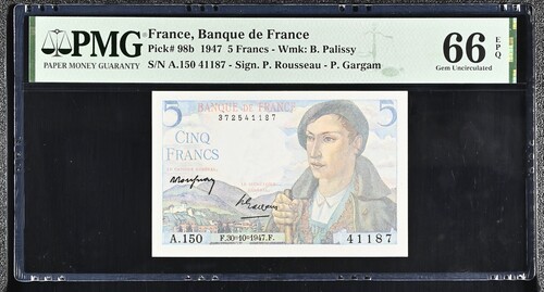 Francia billete 5 francs - francia,