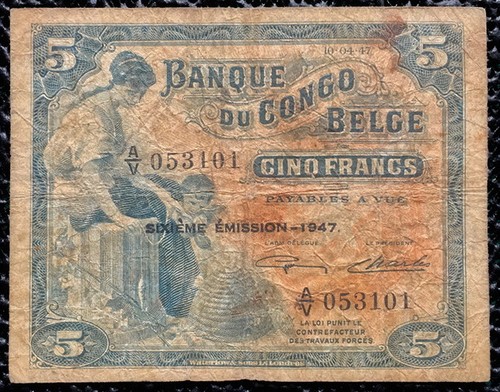 Congo belga 1947 franchi - 5, p13