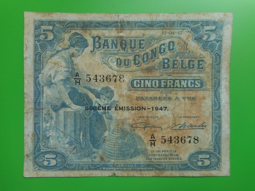 Congo belga franchi 1947 - congo,