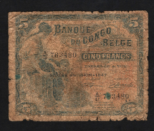 Congo belga franchi 1947 - belga,, franchi,