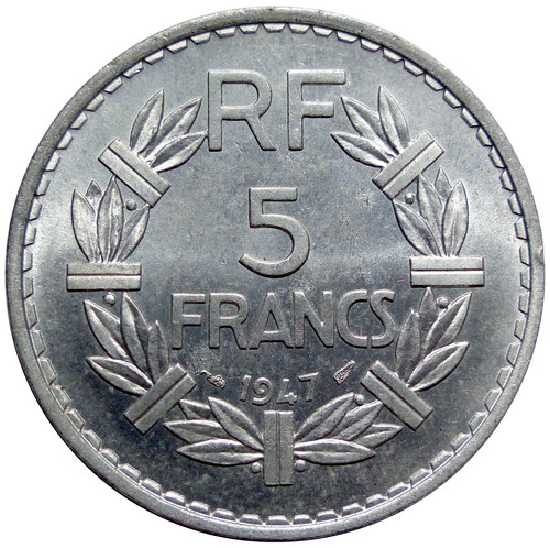 5 francs lavrillier - francs,
